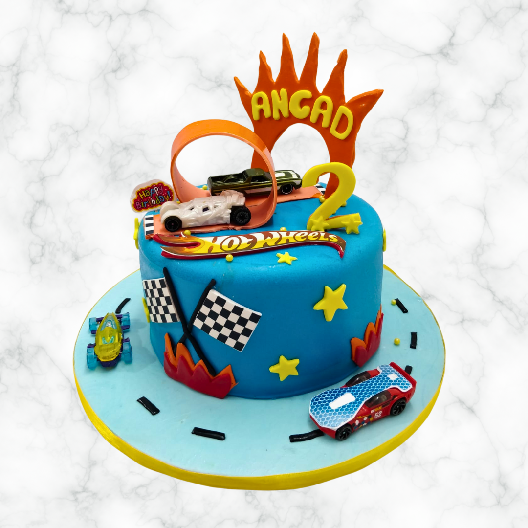 Hot Wheels Decorated Cake