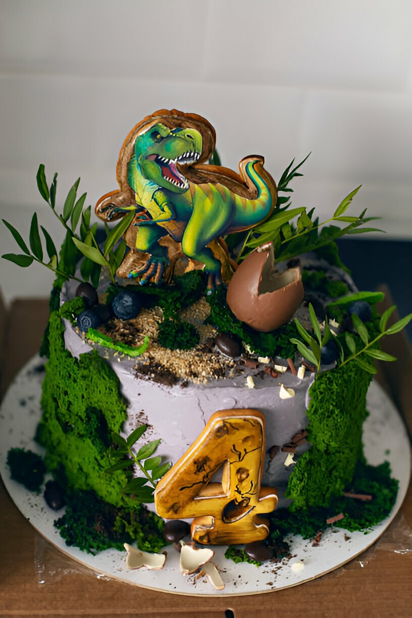 Jurassic Park Decorated Cake