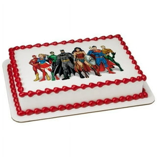 Justice League Decorated Cake