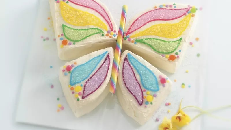 butterfly decorated cake