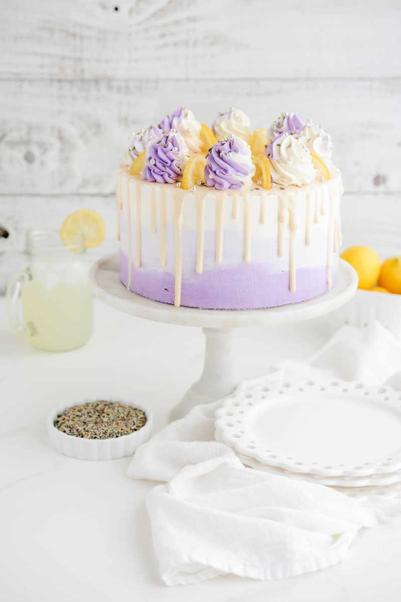 Lilac Decorated Cake