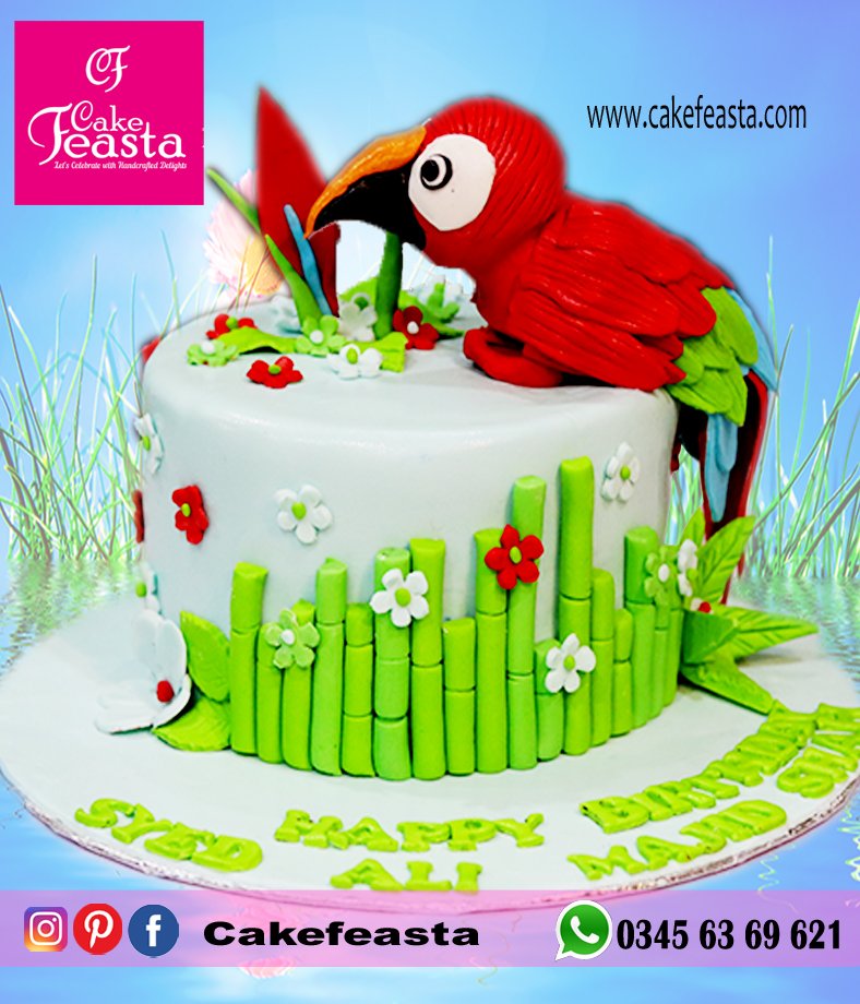 Parrot Decorated Cake