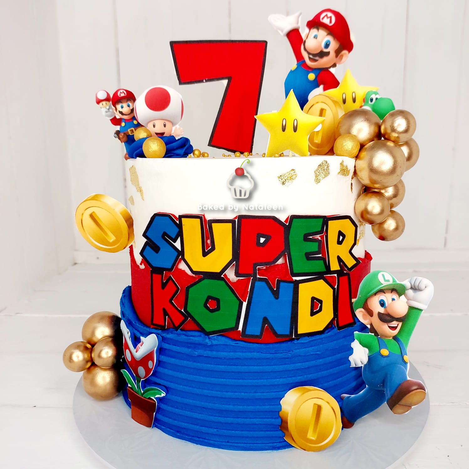 Mario Bros Decorated Cake