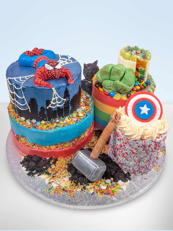 Marvel decorated cake