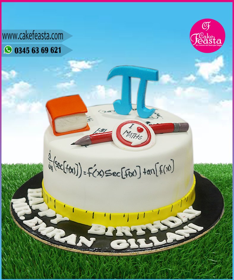 Mathematics Decorated Cake