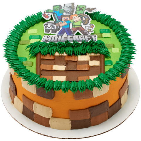 Minecraft decorated cake