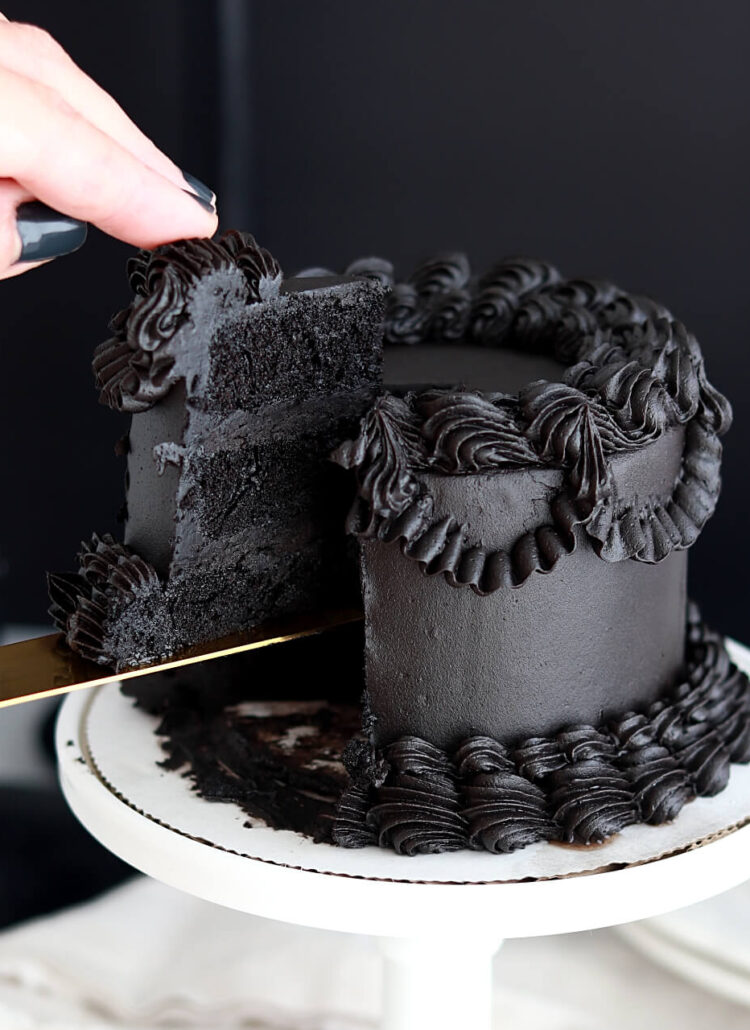 Black Decorated Cake