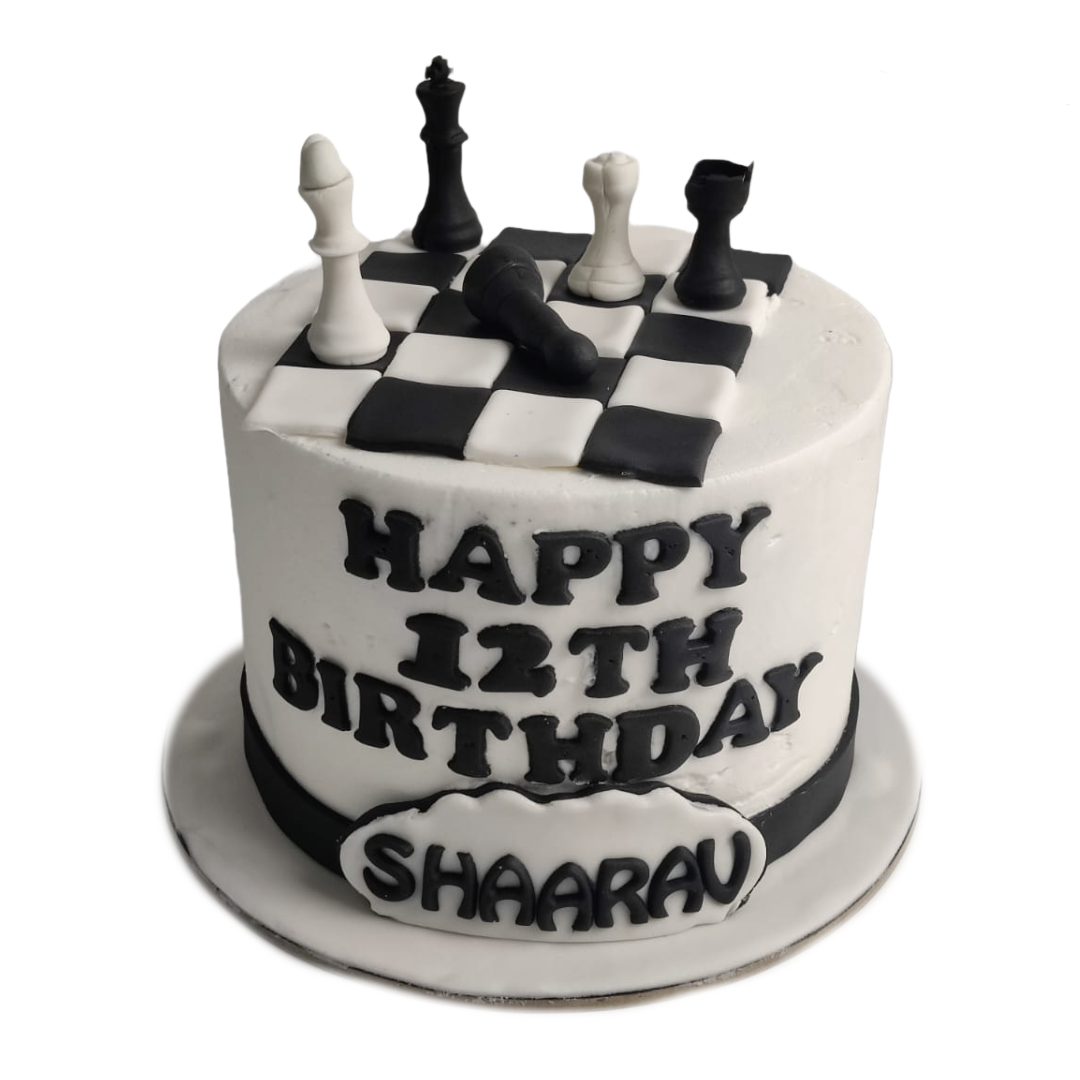 Chess Game Decorated Cake