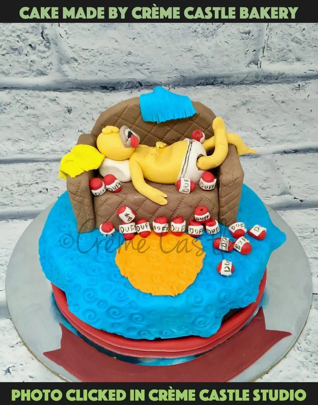 Simpsons decorated cake