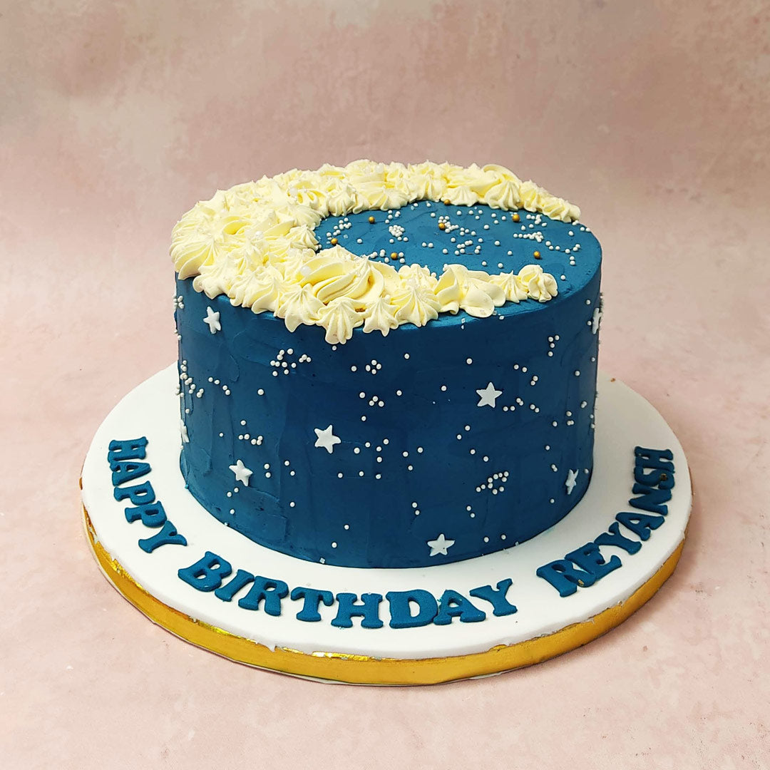 Cake Decorated Sky The Starry Night