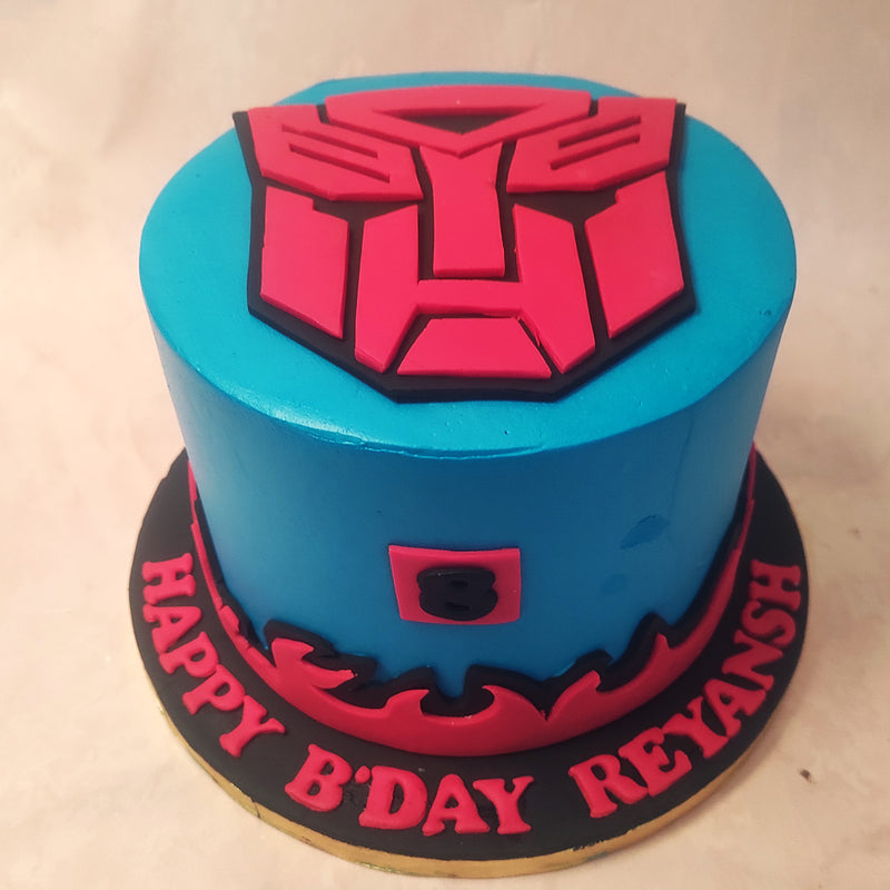 Transformers decorated cake