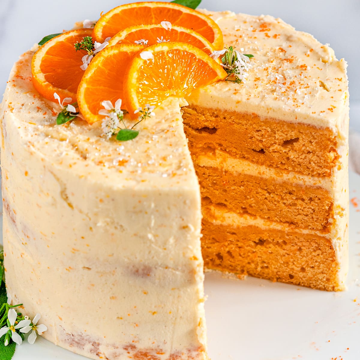 Orange Decorated Cake