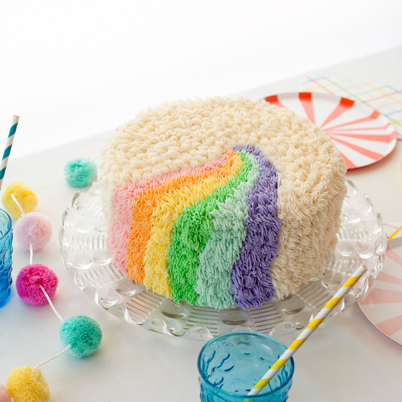 Rainbow Decorated Cake