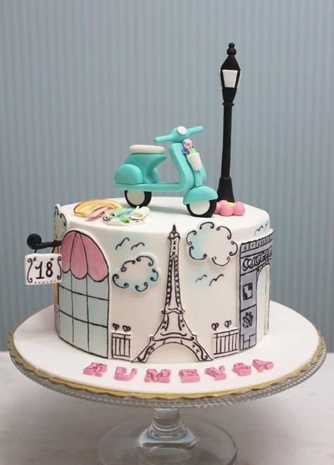 Paris decorated cake