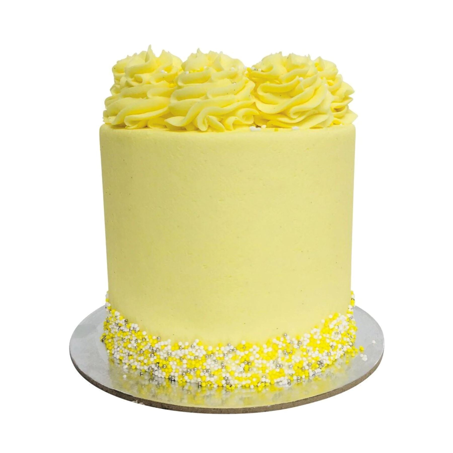 Yellow Decorated Cake