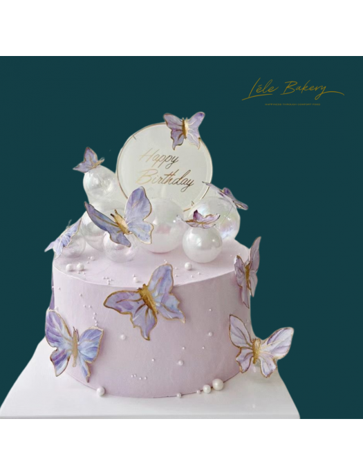 butterfly decorated cake