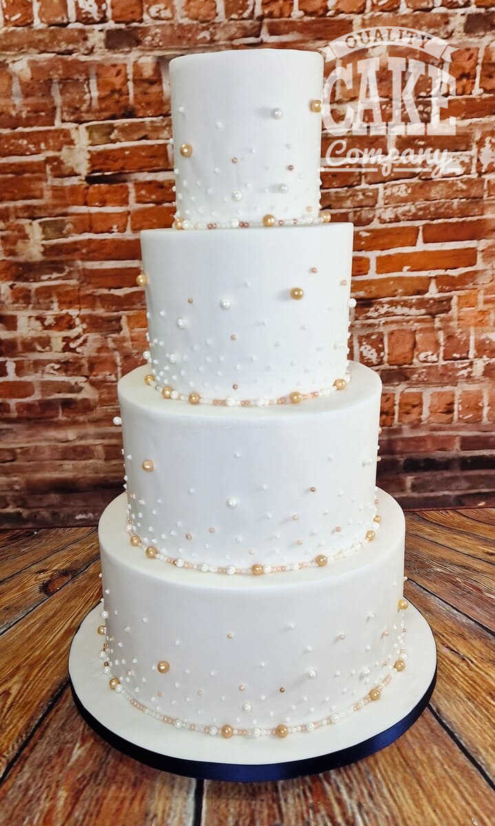 White Brick Decorated Cake