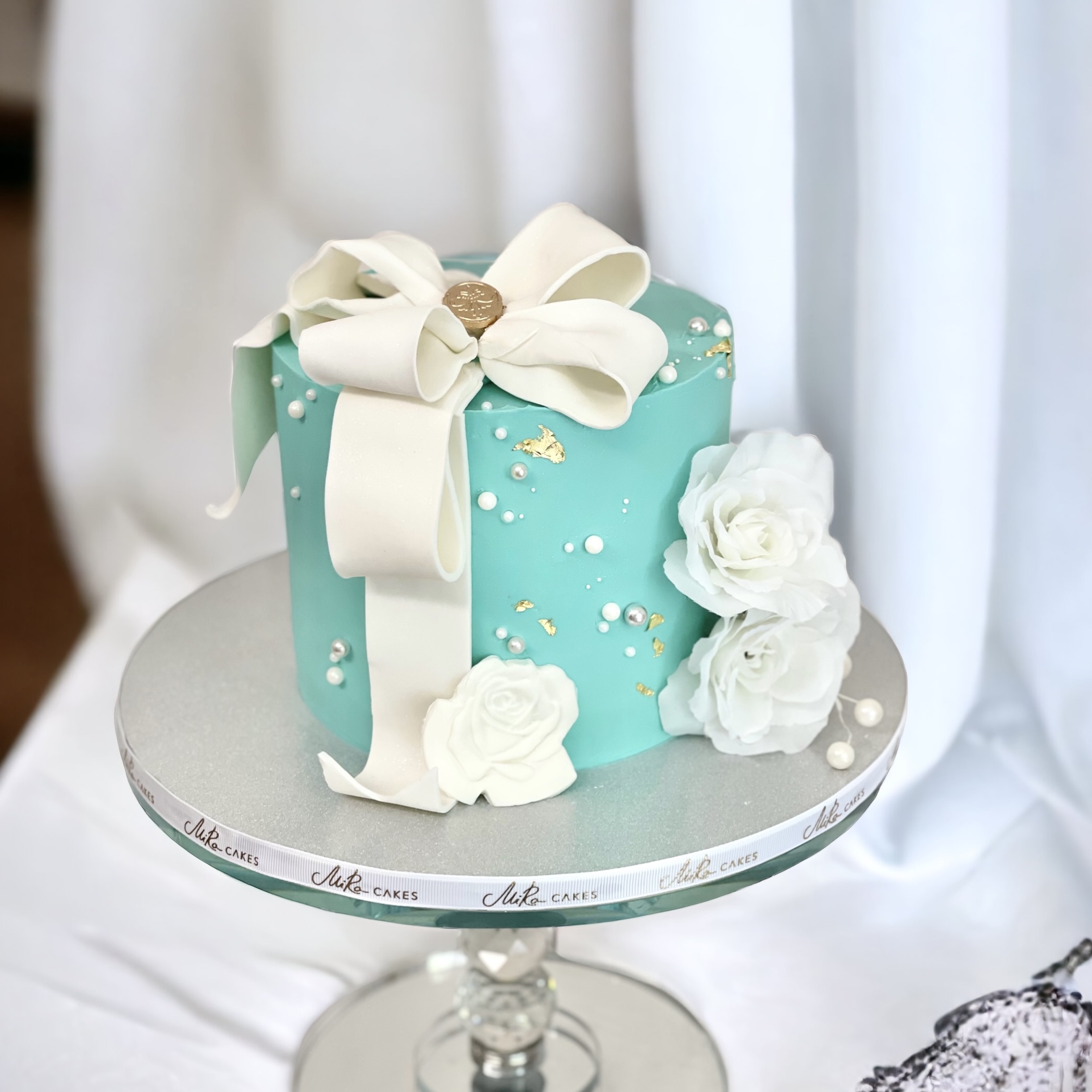 Tiffany Blue Decorated Cake