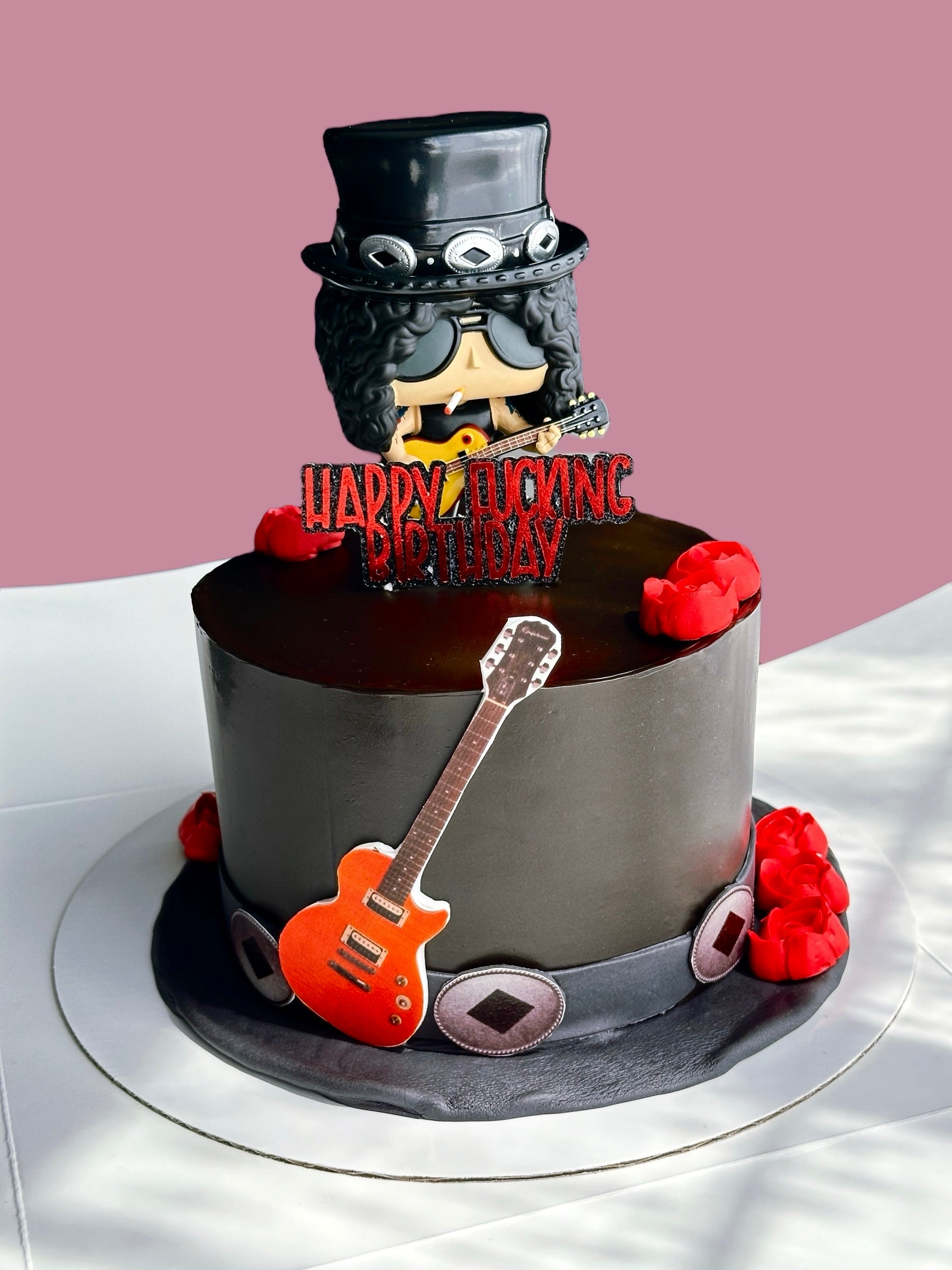 Guns N Roses Decorated Cake