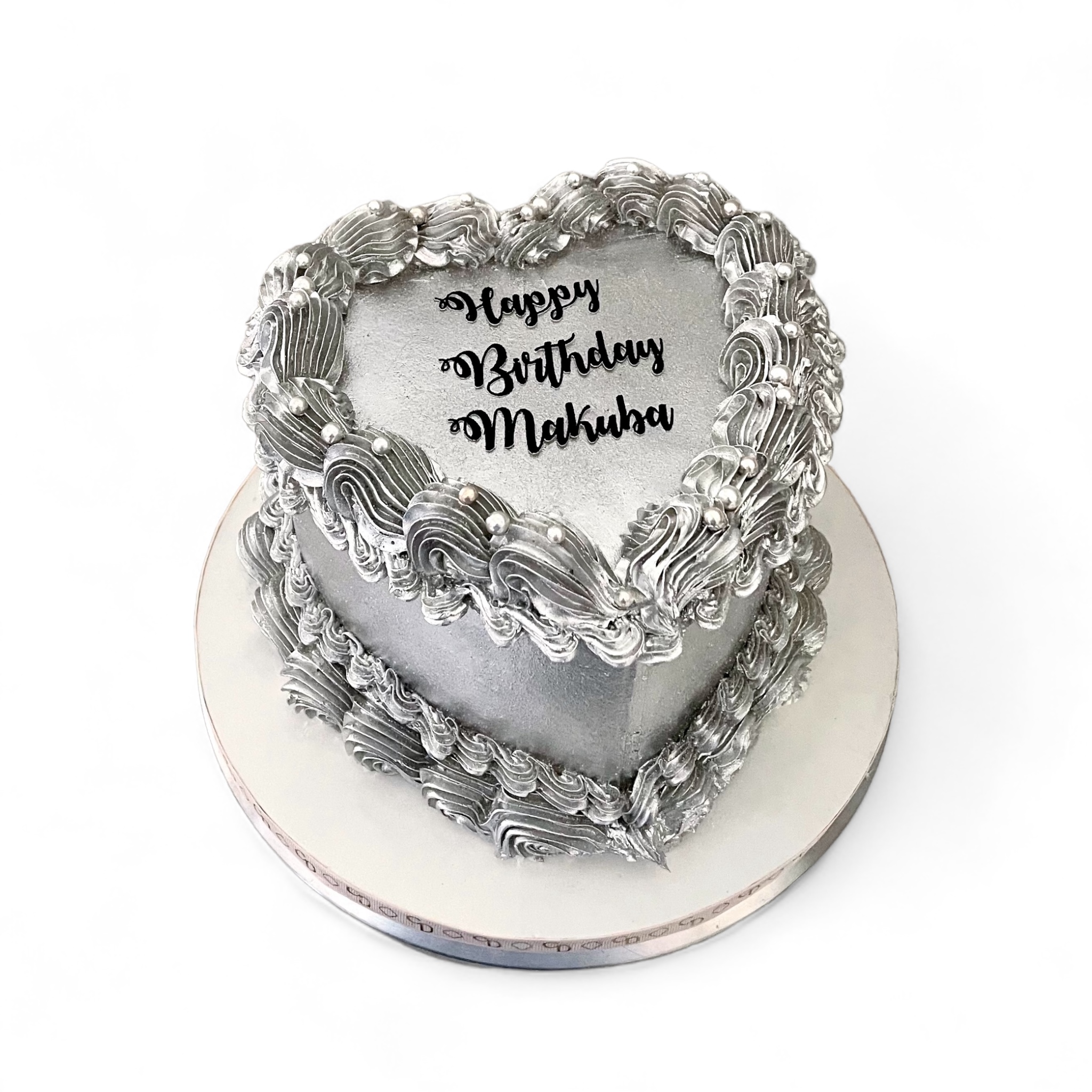 Silver Decorated Cake