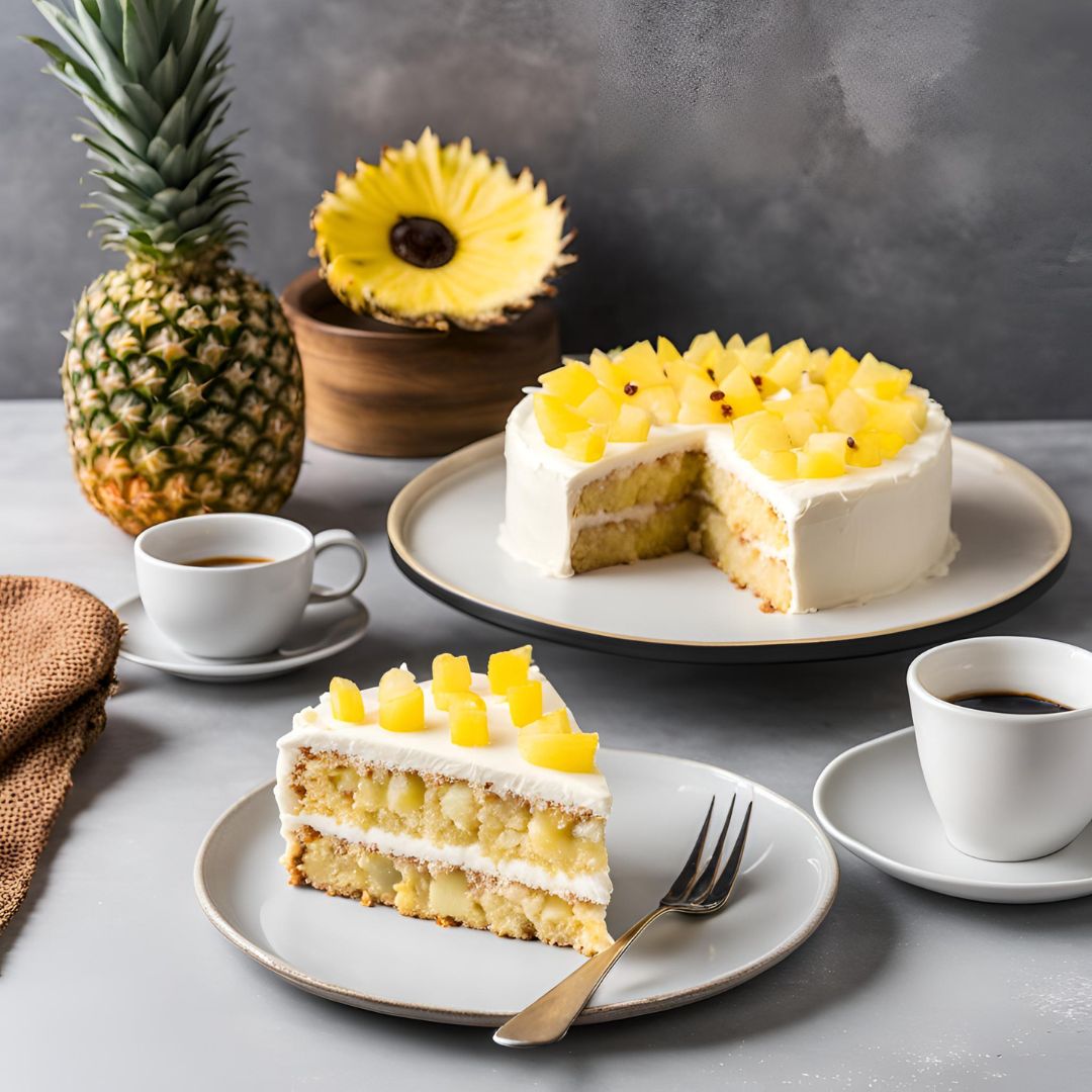 Decorated Pineapple Cake