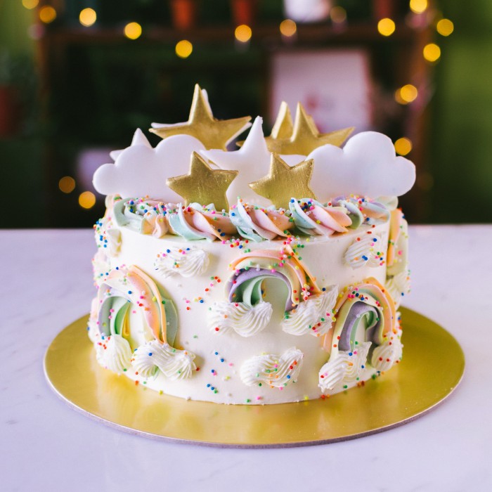 Cloud Decorated Cake