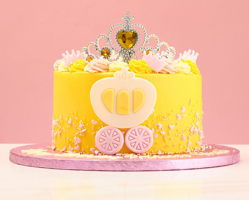 Yellow Decorated Cake