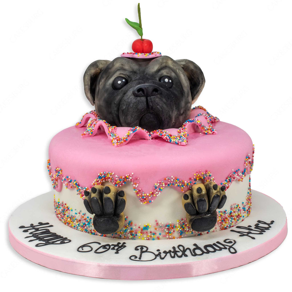 Pug Decorated Cake