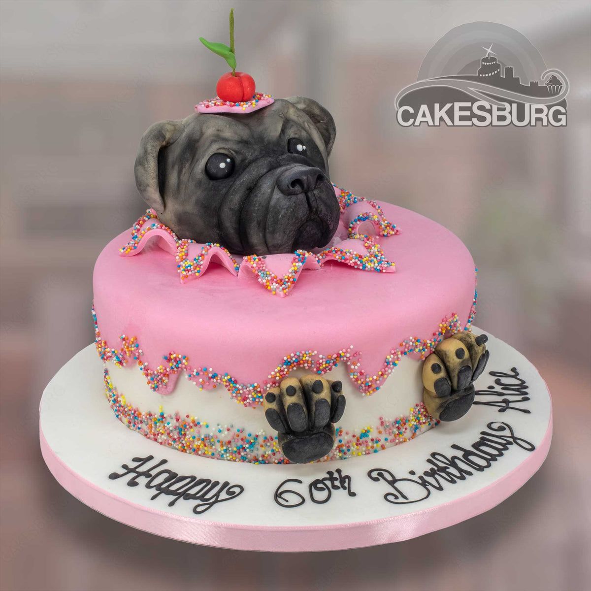 Pug Decorated Cake