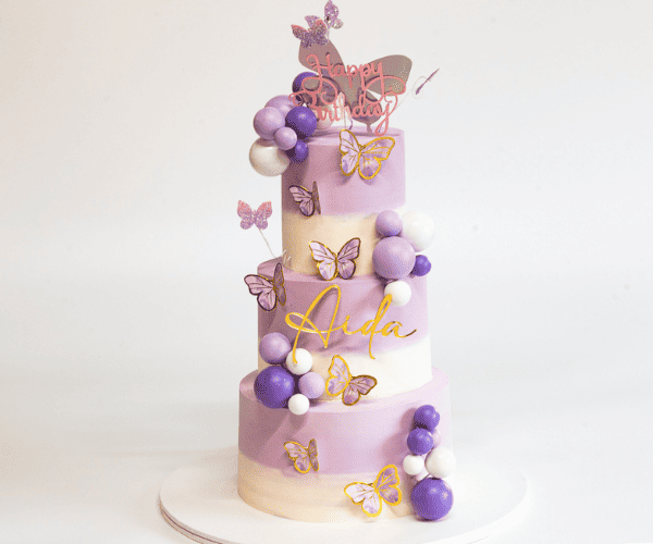 Purple Decorated Cake