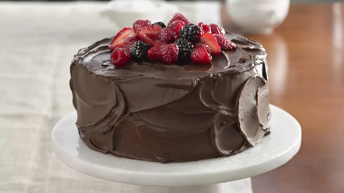 Decorated Chocolate Cake