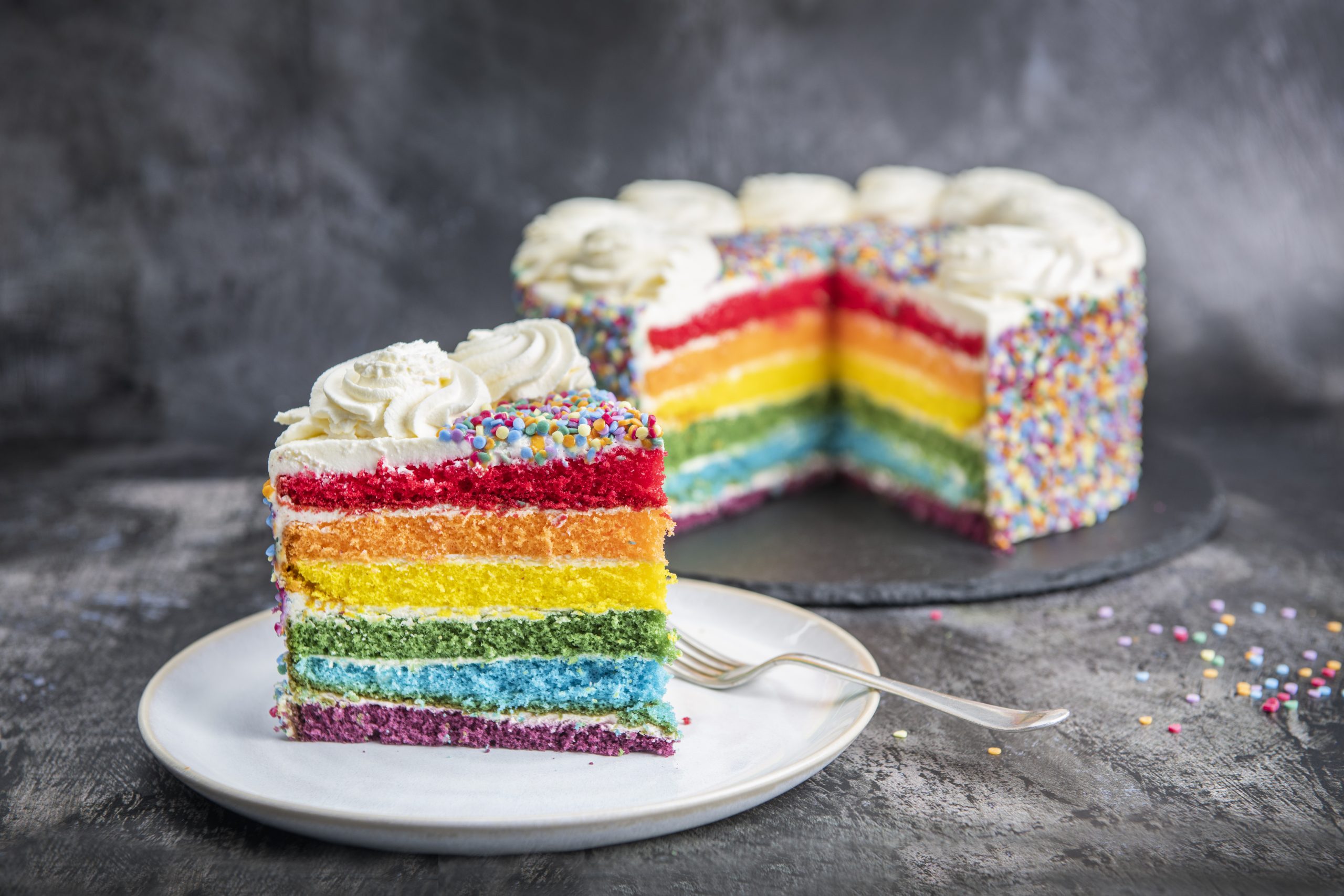 Rainbow Decorated Cake