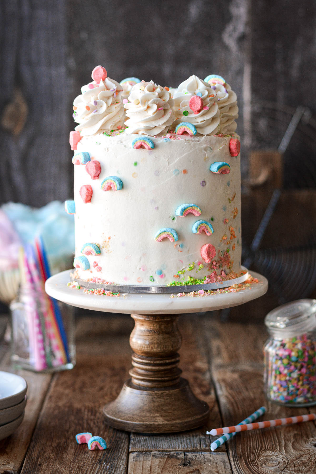 Rainbow Decorated Cake