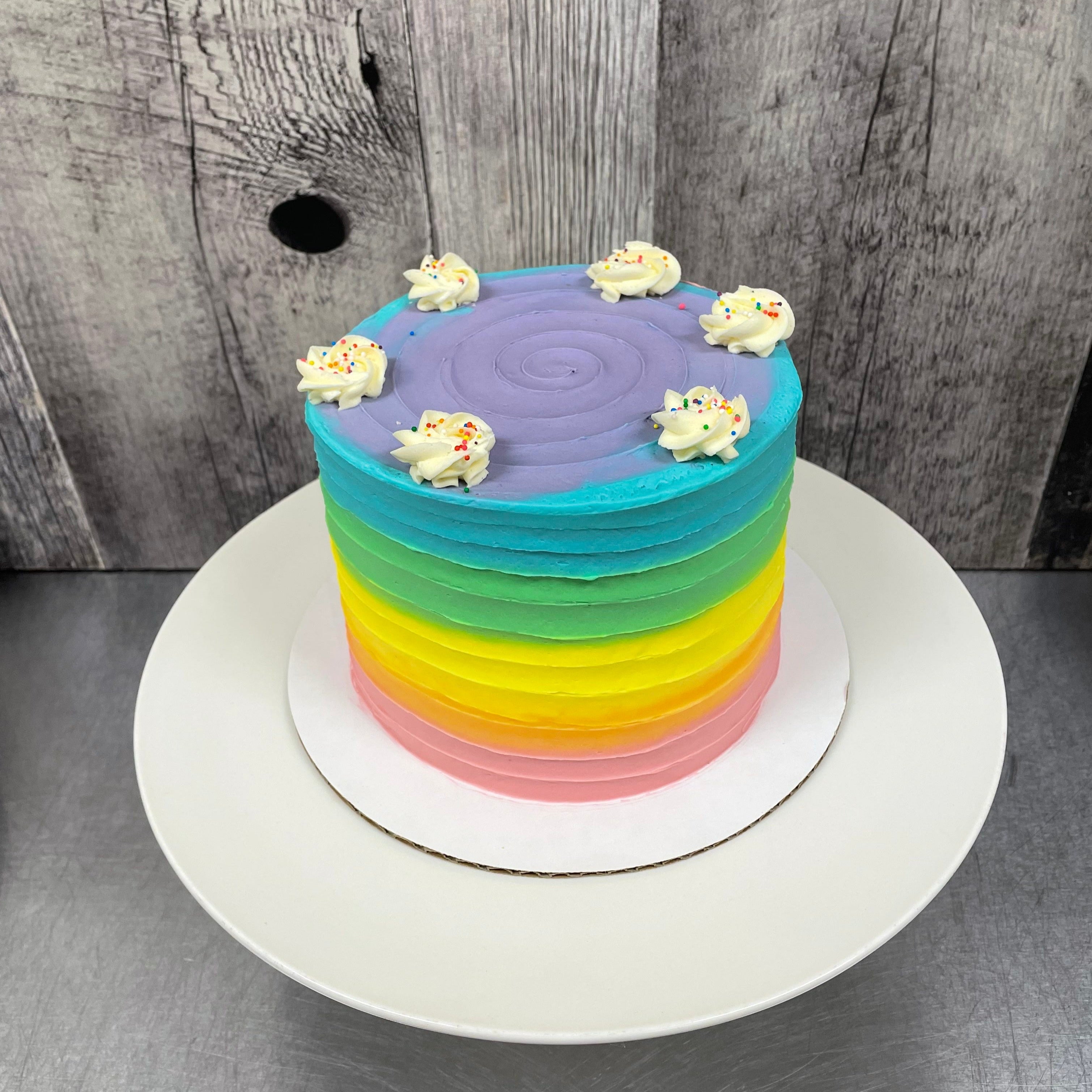 Rainbow Decorated Cake