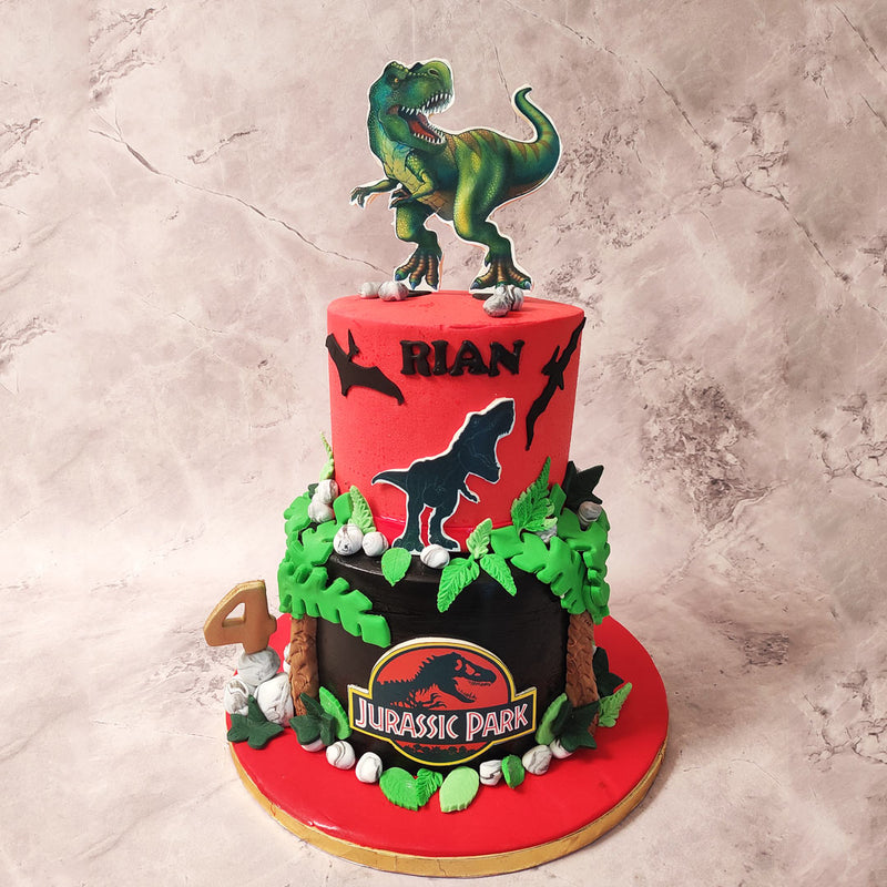 Jurassic Park Decorated Cake