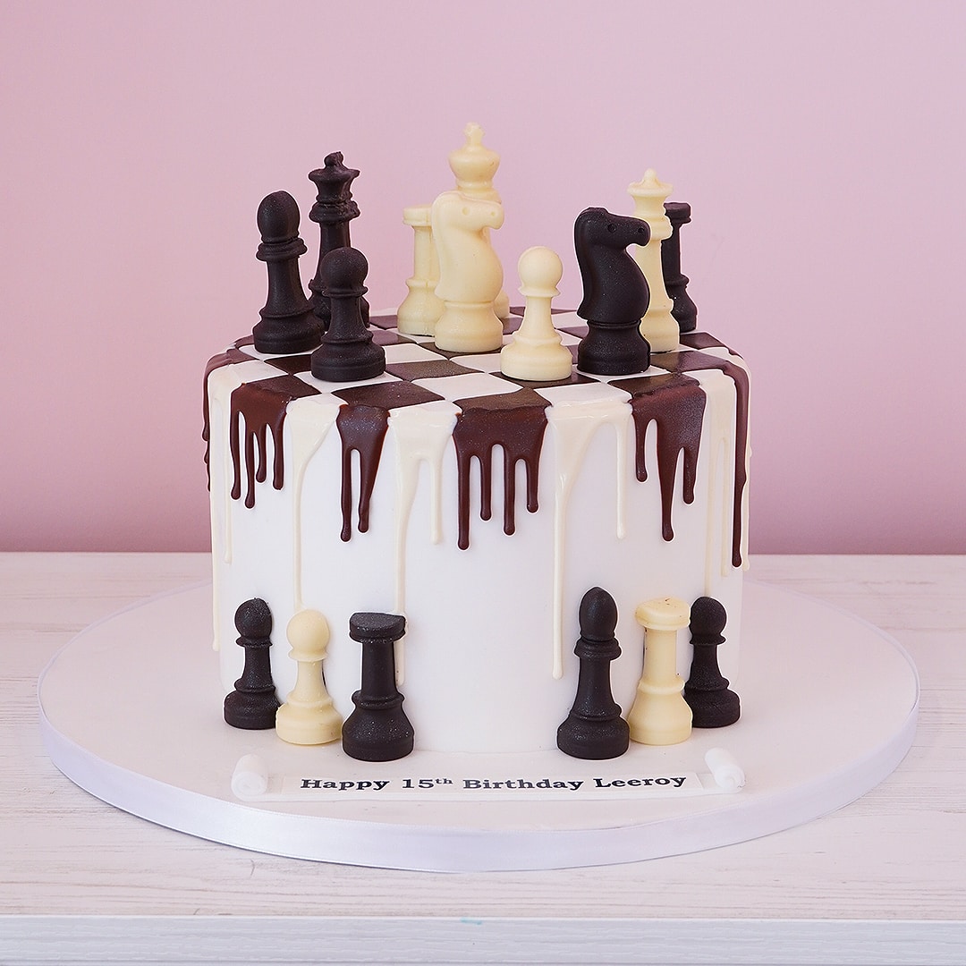 Chess Game Decorated Cake