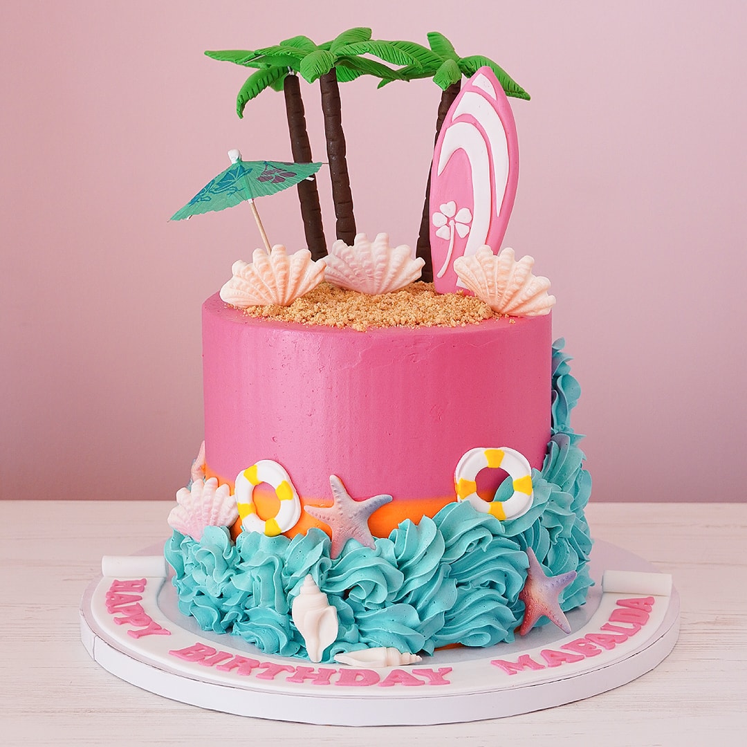 Decorated Surf Cake