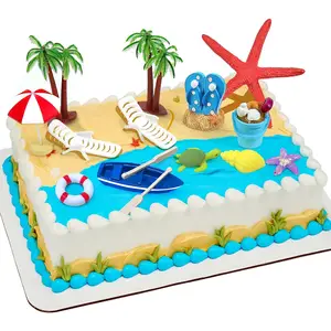 beach decorated cake