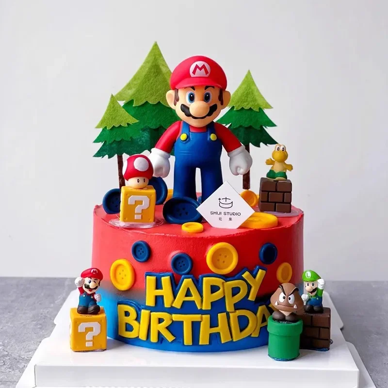 Mario Bros Decorated Cake