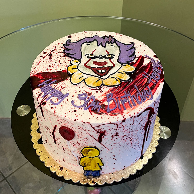 Killer Clown Decorated Cake