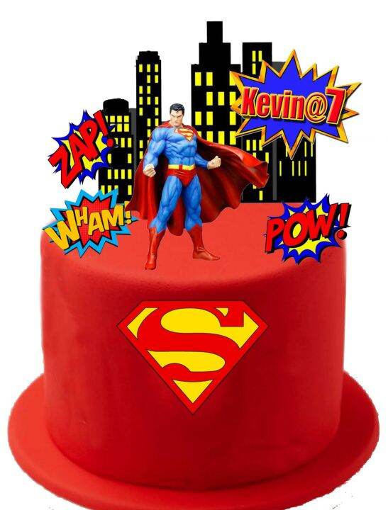 Superman decorated cake