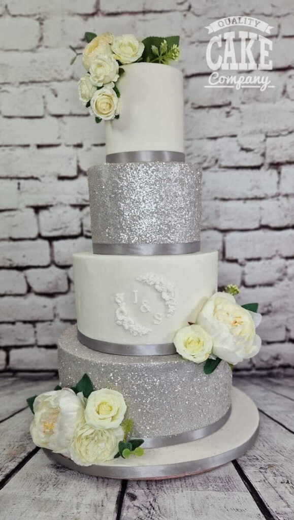 Silver Decorated Cake