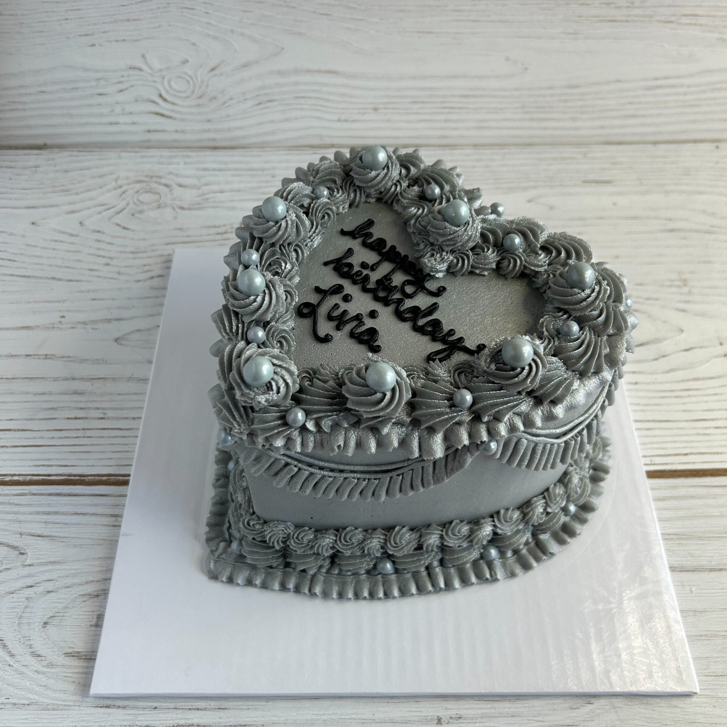 Silver Decorated Cake