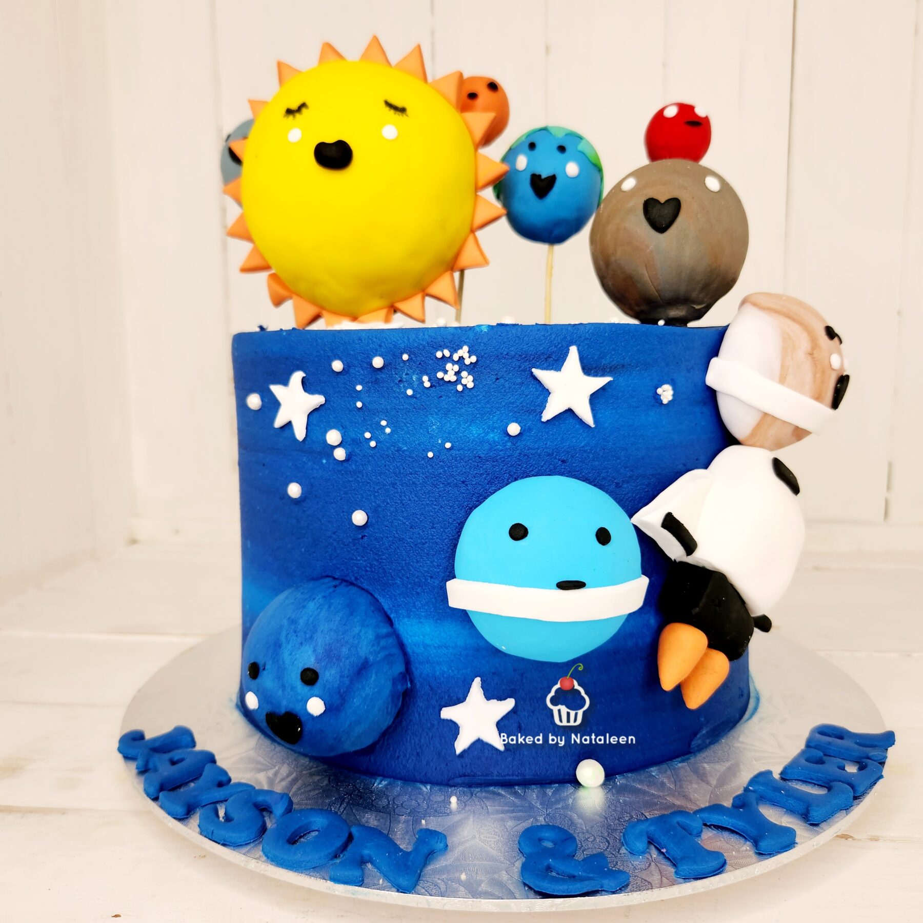 Solar System Decorated Cake