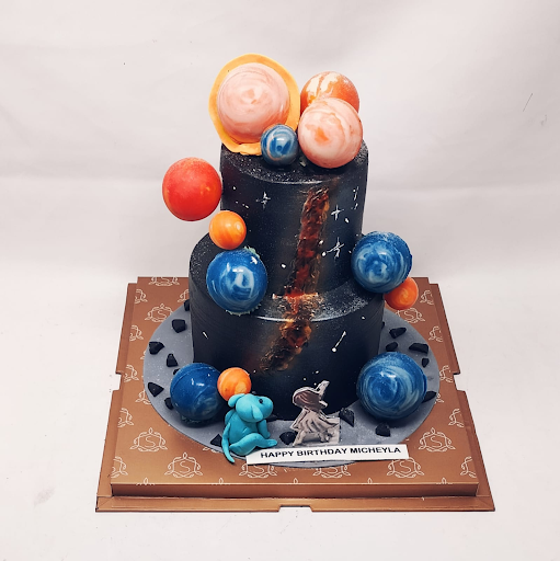 Solar System Decorated Cake