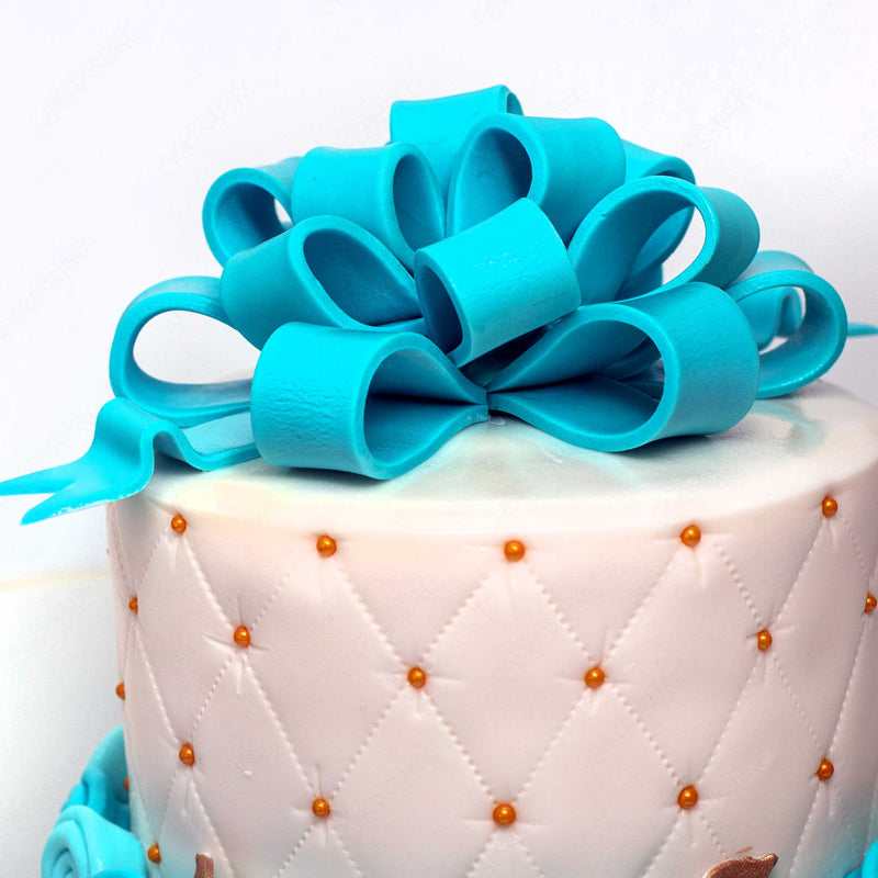 Turquoise Decorated Cake