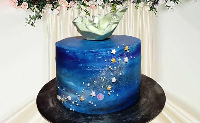 Cake Decorated Sky The Starry Night