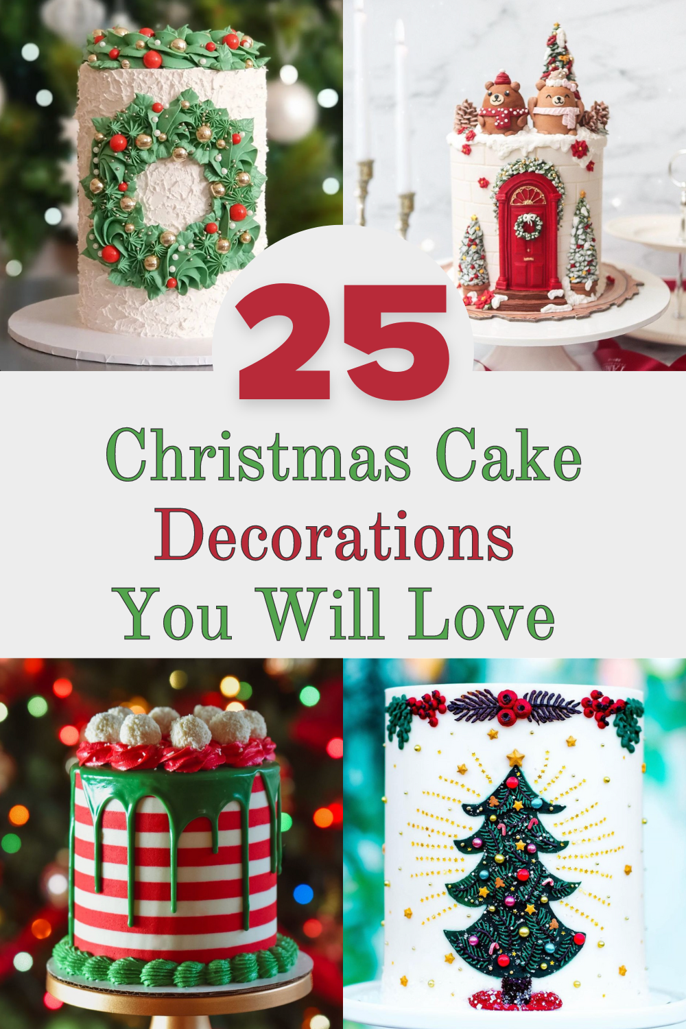 Decorated Christmas Cake