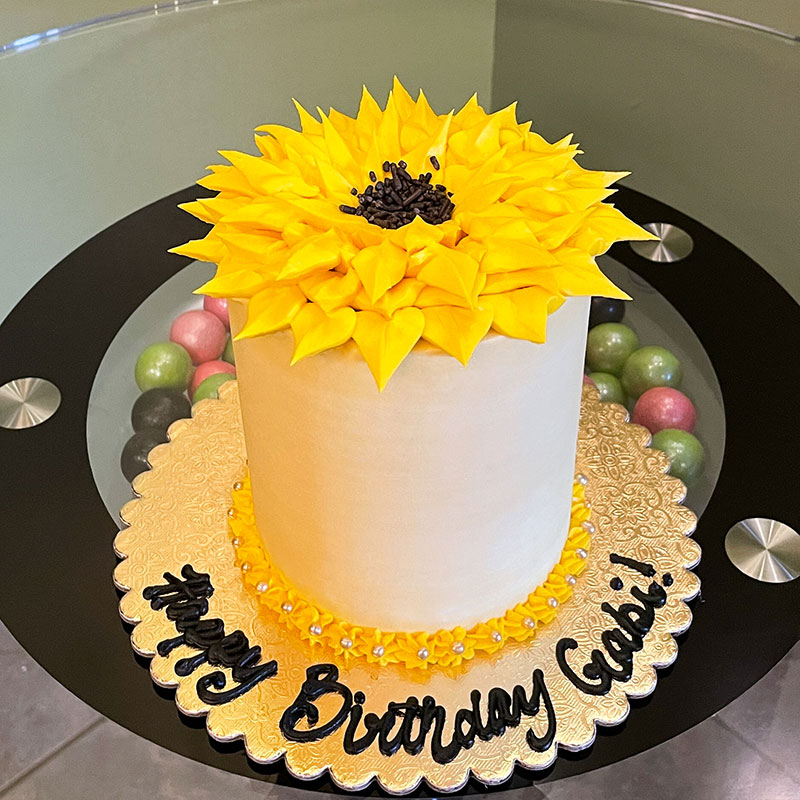 Sunflower Decorated Cake