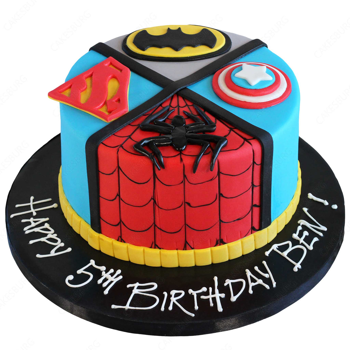 Decorated Super Heroes Cake